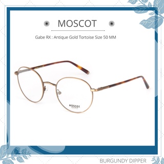 กรอบแว่นตา Moscot รุ่น Gabe RX : Antique Gold Tortoise Size 50 MM