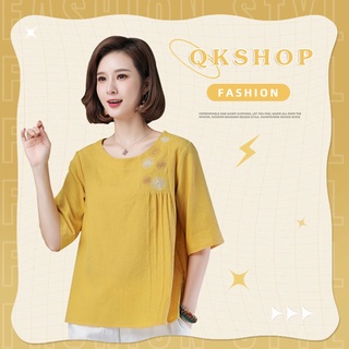 QKshop เสื้อสำหรับผู้หญิงทุกลุค🌙 ผ้าดีมาก ใส่สบาย ☁️เรียบหรูดูแพง แมทช์ได้ทั้งกระโปรงหรือกางเกงก็น่ารัก🌼