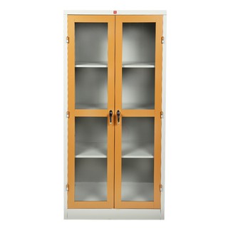 File cabinet HIGH CABINET STEEL MIRRORDOOR KWG-183-EG Office furniture Home &amp; Furniture ตู้เอกสาร ตู้เหล็กสูงบานเปิดกระจ