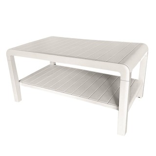 PLASTIC TABLE SPRING MONTANA BEIGE โต๊ะกลางพลาสติก  MONTANA สีเบจ โต๊ะและเก้าอี้ เฟอร์นิเจอร์นอกบ้าน สวนและอุปกรณ์ตกแต่ง