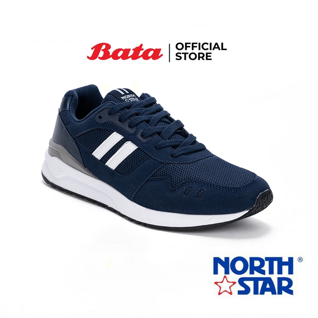 Bata บาจา ยี่ห้อ North Star รองเท้าสนีกเกอร์ ผ้าใบแบบผูกเชือก แฟชั่น ดีไซน์เท่ห์  สำหรับผู้ชาย รุ่น HUGO สีน้ำเงิน 8299045