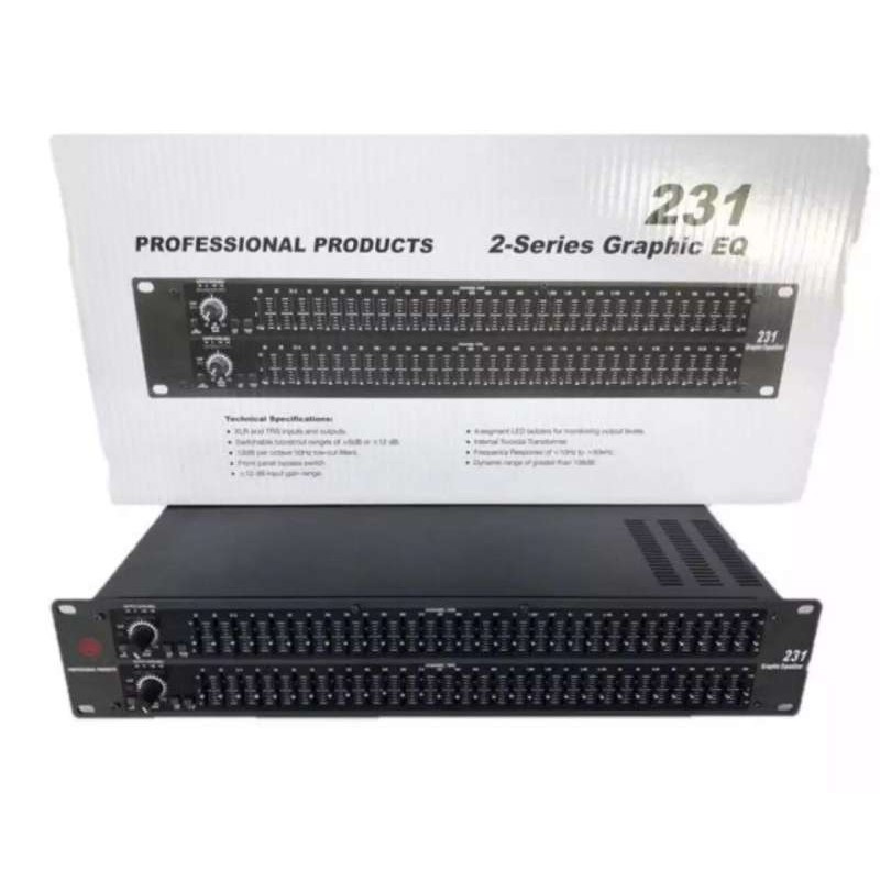 EQ-231s Dual Channel 31 - สายคาดแบบทำให้เท่ากัน 2U Rack Mount US PLUG