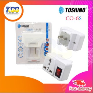 TOSHINO CO-6S ปลั๊กต่อ มีสวิทช์