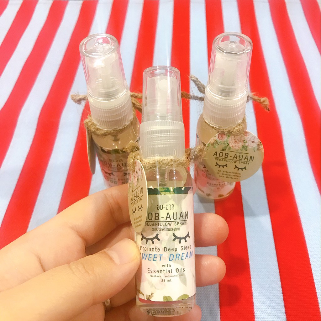 สเปรย์ ฉีดหมอน และผ้าห่ม อบอวล Aob-Auan จากธรรมชาติ 100%  ขนาด 25 มล.