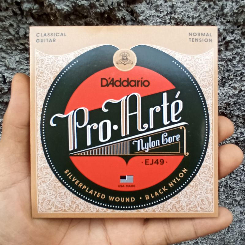 D'ADDARIO Daddario Pro Arte EJ49 สายอะคูสติกไนลอนสีดําคลาสสิก
