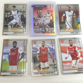 การ์ด Topps Merlin Chrome Arsenal &amp; Spurs การ์ดนักฟุตบอล การ์ดฟุตบอล Panini Topps Tottenham Hotspurs Kane Bale Partey