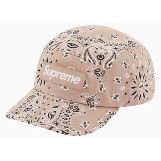 ใหม่พร้อมส่ง ของแท้ Supreme Bandana Tan Camp Cap