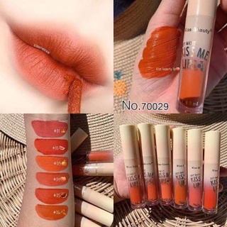 💋เซ็ตลิปกลอสแมทแท่งสีมุกใหญ่/6แท่ง6สี,เพียงเซ็ตละ140.-/โทนส้ม,พีช,แดงอิฐ💋kissmekissbeauty💋