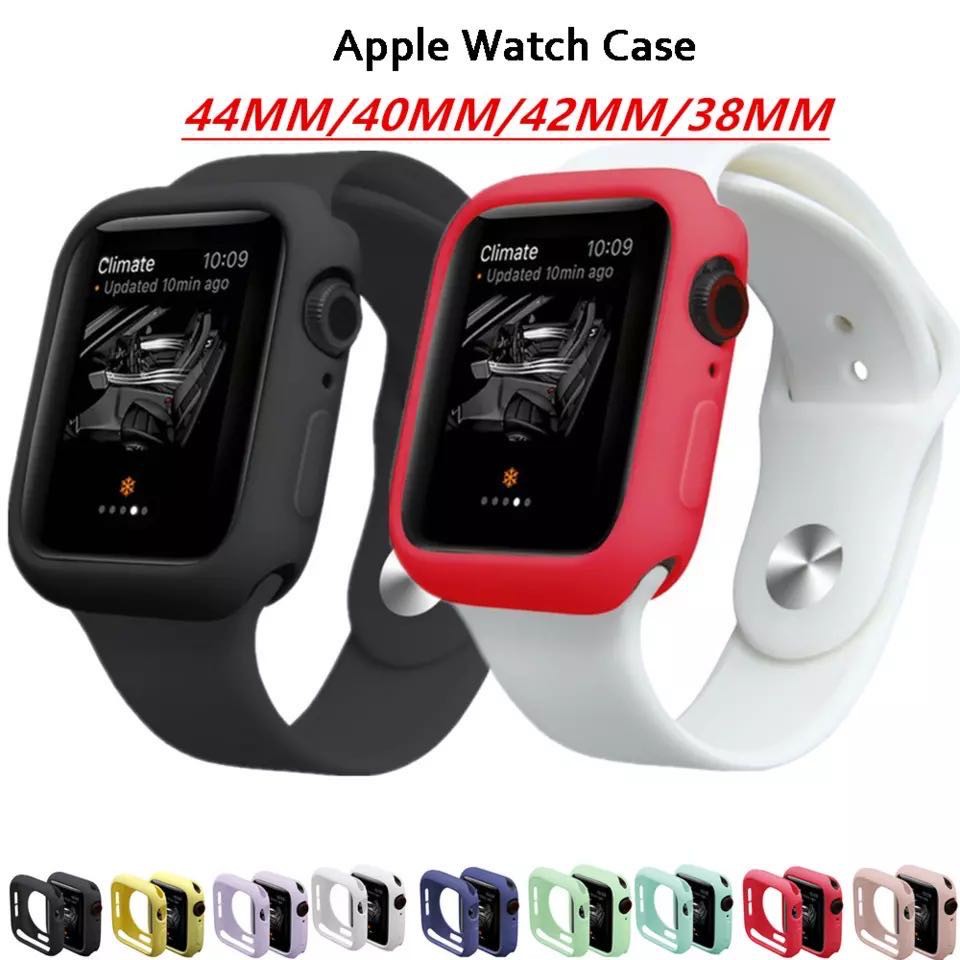 16 สีApple Watch 1 2 3 4 5 6 7Series Soft Silicone Case iWatch 38 42 40 44 41mm 45 mm TPU Case