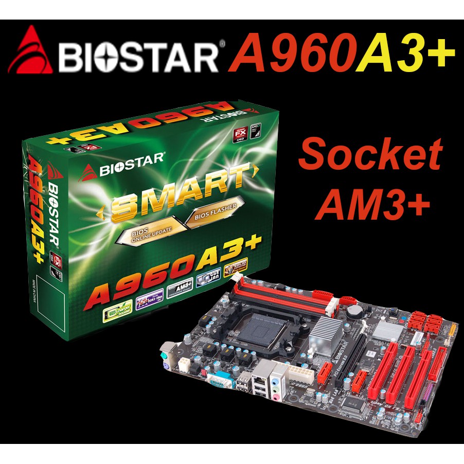 Mainboard AMD BIOSTAR A960A3+ (Socket AM3+) มือสอง พร้อมส่ง ส่งเร็วมาก !!! [[[แถมถ่านไบออส]]]