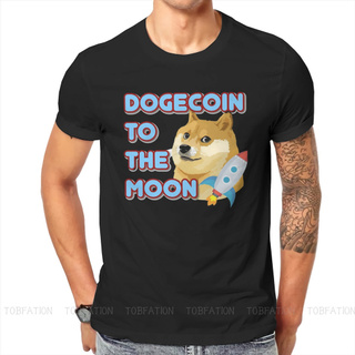 เสื้อยืดคอกลม ลาย Bitcoin Cryptocurrency Dogecoin To The Moon ขนาดใหญ่ สำหรับผู้ชาย