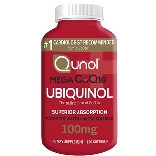 Qunol Mega Ubiquinol CoQ10 100mg โคคิวเทน ดูดซึมดีกว่า 3x ขายดี#1 จาก USA