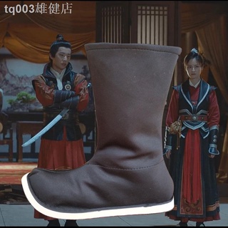 รองเท้าบูท Jinyiwei เครื่องแต่งกายโบราณ สไตล์จีนย้อนยุค สําหรับผู้ชาย และผู้หญิง