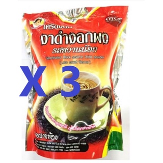 (แม่อุษา){เจ}เครื่องดื่มงาดำงอก-รสหวานน้อย-ชนิดผง352กรัม(22 กรัม x16 ซอง)(Germinated Black Sesame Instant)