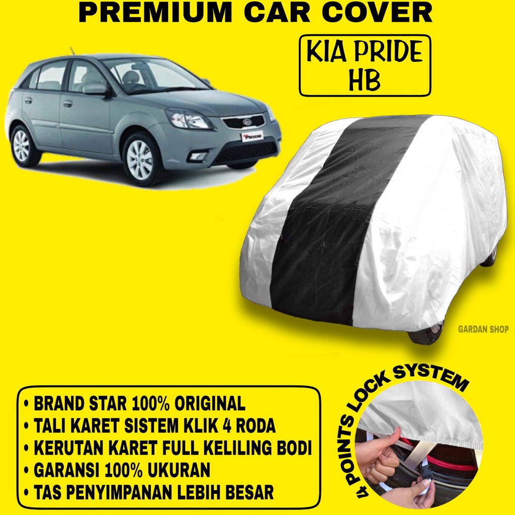 KIA PRIDE HB SILVER BLACK Body Cover Kia Pride Hb กันน้ํา PREMIUM Car Body Cover