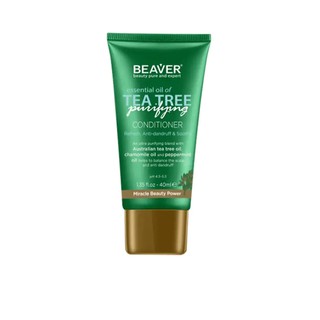 BEAVER ครีมนวดผม Tea Tree Purifying Conditioner Travel Size ขนาด 40 มล. ผลิตภัณฑ์บำรุงผม ผลิตภัณฑ์ดูแลเส้นผม ผลิตภัณฑ์ดู