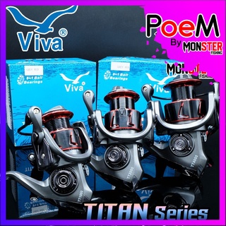 รอกตกปลา รอกสปินนิ่ง วีว่า VIVA TITAN TT Series (New Black Red)