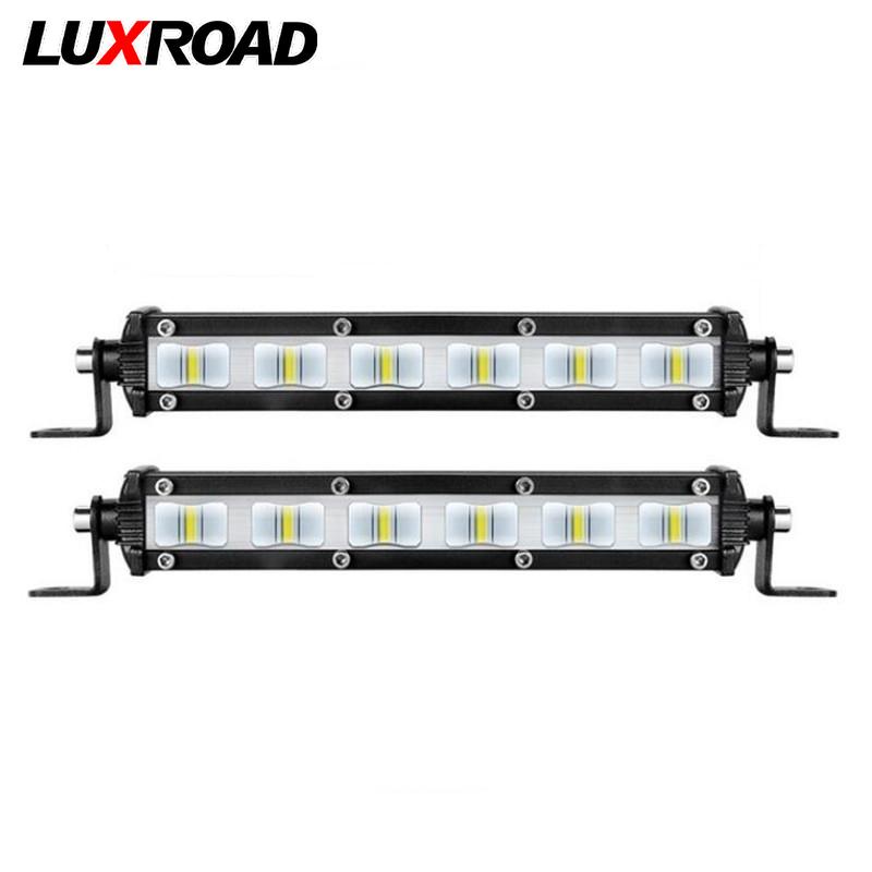 2pcs 7 inch LED Bar Off Road Cars Trucks 4x4 Accessories Trailer Fog Lights ATV Work Light Bar Auxil