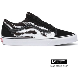 VANS OLD SKOOL FLAME BLACK WHITE สินค้ามีประกันแท้