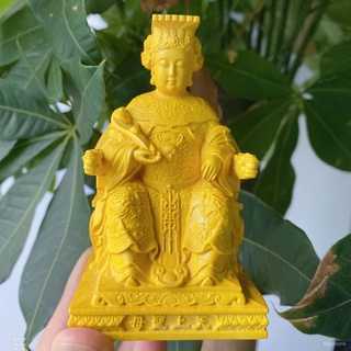 ไม้แกะสลัก Thuja Boxwood เครื่องประดับรูปปั้น Mazu ไม้แกะสลักบ้าน湄洲 Poseidon สวรรค์ของพระแม่มารีงานฝีมือ OCIU