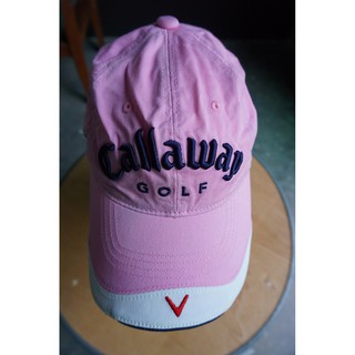 หมวกแก๊ป Callaway แท้ สีชมพูสวย งานปัก ของใหม่ตำหนิเปื้อนนิดหน่อย สินค้าจากญี่ปุ่น