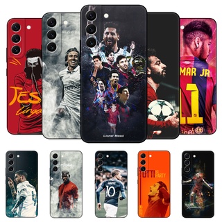 เคสโทรศัพท์มือถือ ซิลิโคนนิ่ม tpu ลายฟุตบอล Messi Ramos Modric Neymar Mbappe Salah สีดํา สําหรับ Samsung Galaxy A23 4G LTE A33 A53 A73 4G 5G