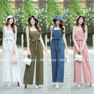 hbstation.shop เสื้อผ้าผู้หญิง Jumpsuit สีขาว เขียว น้ำเงิน ชมพู พร้อมส่ง