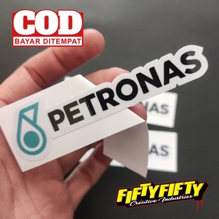 สติกเกอร์ พิมพ์ลาย Petronas แบบเคลือบเงา สําหรับติดตกแต่งหมวกกันน็อค รถจักรยานยนต์ รถยนต์