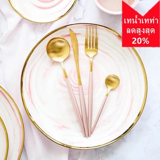 🚀 【จัดส่งฟรี】จานกระดาษลายหินอ่อนแบบหินอ่อน