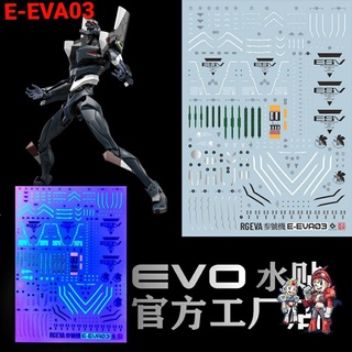 ดีคอลน้ำ [Evo] E-EVA03 EVA EVANGELION UNIT 03 EVA 03 Water Decal FLUORESCENT ดีคอลน้ำเรืองแสงในแสงแบลค์ไลค์ E-EVA03