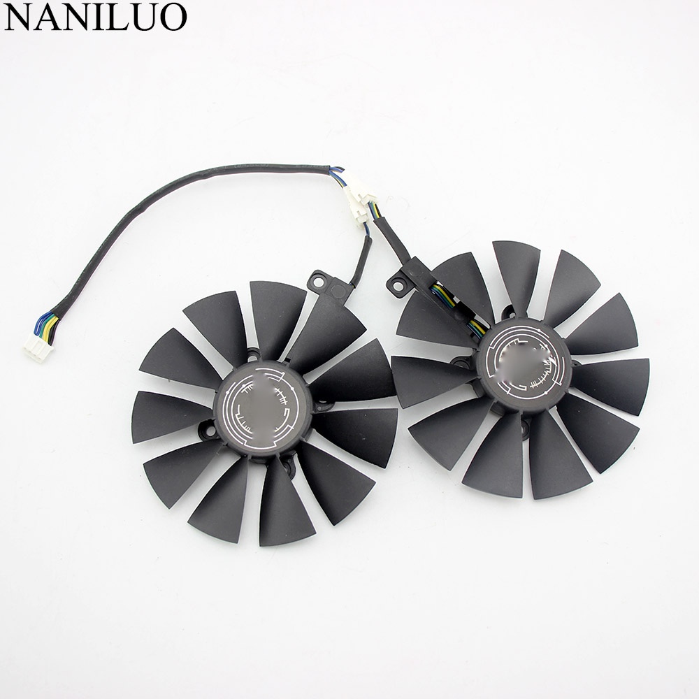 2PCS 87 มม.กราฟิกการ์ดพัดลมระบายความร้อนสําหรับ ASUS DUAL GeForce GTX1060-O6G GTX1070-O8G-GAMING PLD