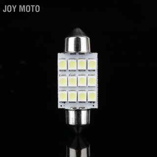 Joy Moto หลอดไฟ Led สีขาว 31 มม. 12 Smd De3175 สําหรับติดตกแต่งภายในรถยนต์