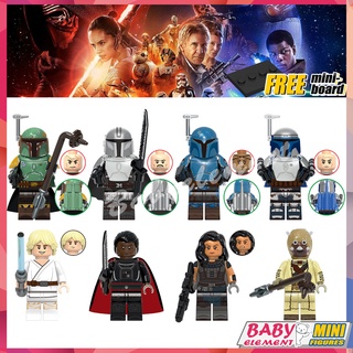 ฟิกเกอร์ Boba Fett Din Djarin Jango Fett Moff Gideon Cara Dune Star Wars ขนาดเล็ก 8 แบบ ของเล่น ของขวัญ X0343