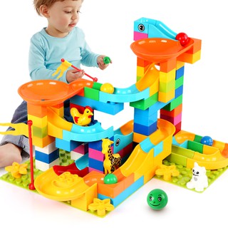 ของเล่นตัวต่อ marble run race maze ball diy 100 ชิ้นสําหรับเด็ก