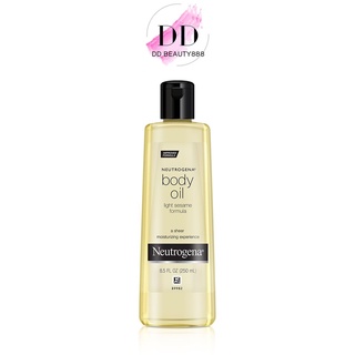 Neutrogena Body Oil Light Sesame Formula ขนาด 250ml นูโทรจีน่า บอดี้ ออยล์ ออยทาผิว บำรุงผิว