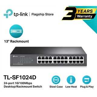 แหล่งขายและราคาSWITCH HUB (สวิตซ์ฮับ) TP-LINK (TL-SF1024D) Switching Hub 24 Port (11\") 10/100Mbps RJ45 Portsอาจถูกใจคุณ