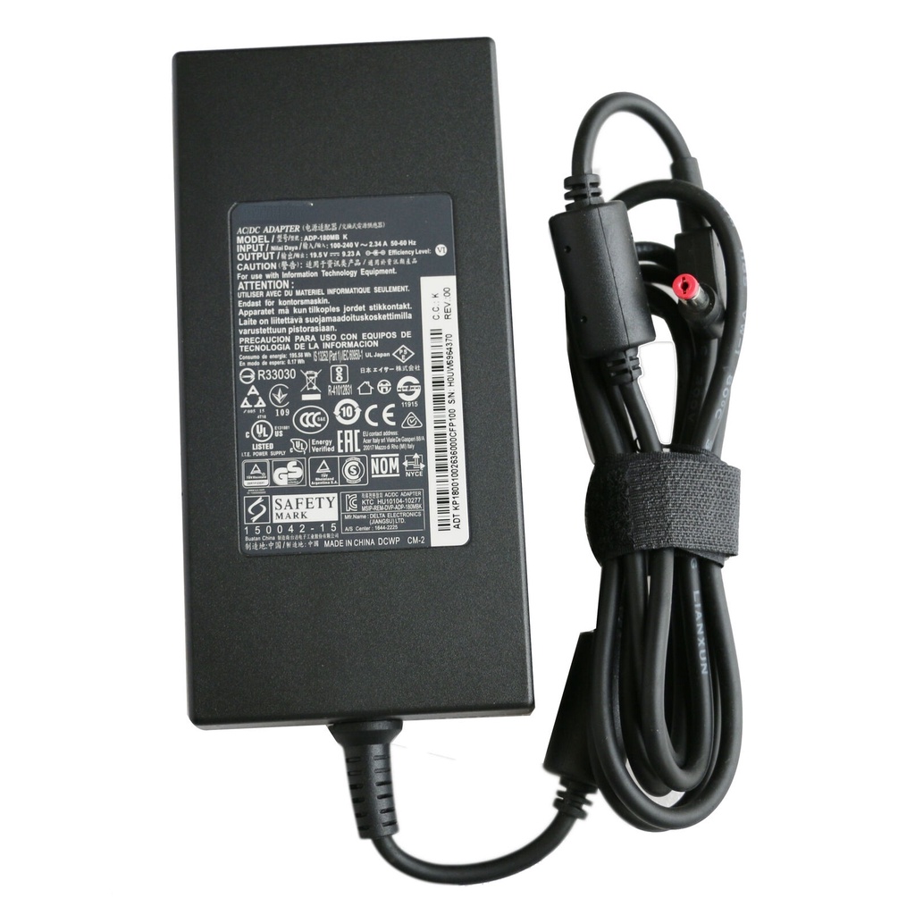 9.23a 180W AC Adapter Charger สําหรับ Acer Predator Helios 300 PH317-54-77TH PSU ADP-180MB K A18-135