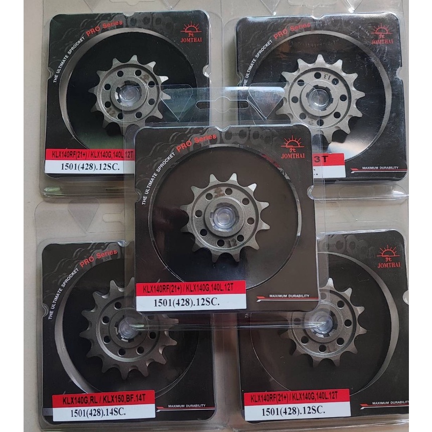 สเตอร์หน้าKawasaki KLX150BF KLX150L และ KLX140G KLX140RF (1501)  12 13 14 ฟัน พระอาทิตย์ อย่างดี สำห