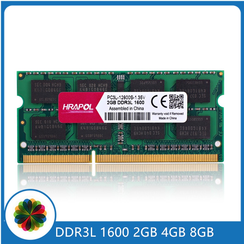 Hrapol หน่วยความจํา DDR3L 8GB 4GB 2GB 1600 MHz PC3L-12800S 1600MHZ สําหรับแล็ปท็อป sodimm DDR3 2G 4G 8G Ram 1.35V