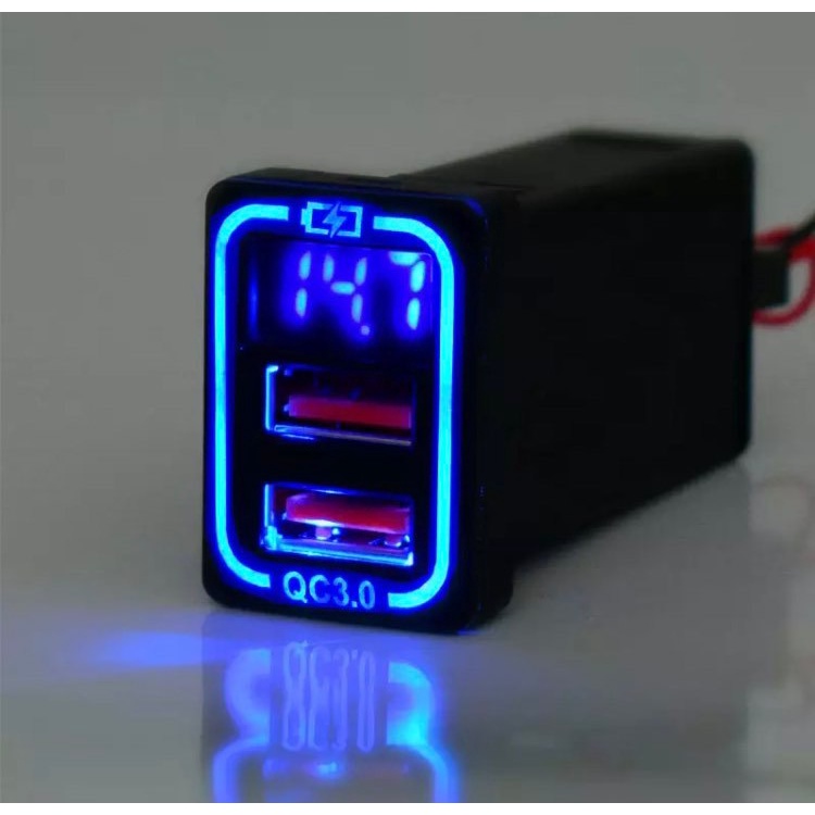 ตกแต่งบ้าน USB 3.0 Fast Charger สำหรับรถรุ่น Toyota  Vios/Yaris/Altis/Camry/Fortuner/Revo/Chr/Innova/Alphard/Avanza ส่งด่วน สั่งเลย