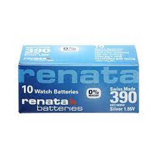 ถ่านนาฬิกา Renata 390 (SR1130SW) Watch Batteries Silver Oxide 1.55V ถ่านสวิส จำหน่ายยกกล่อง จะมี 10 ก้อน