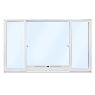 Aluminum window ALUMINUM SLIDING WINDOW 180X110CM WH S-F-S Sash window Door window หน้าต่างอลูมิเนียม หน้าต่างAluminum บ