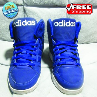 รองเท้าแบนด์มือสองแท้ adidas neo hoops team mid sneakersblue white ไซด์39