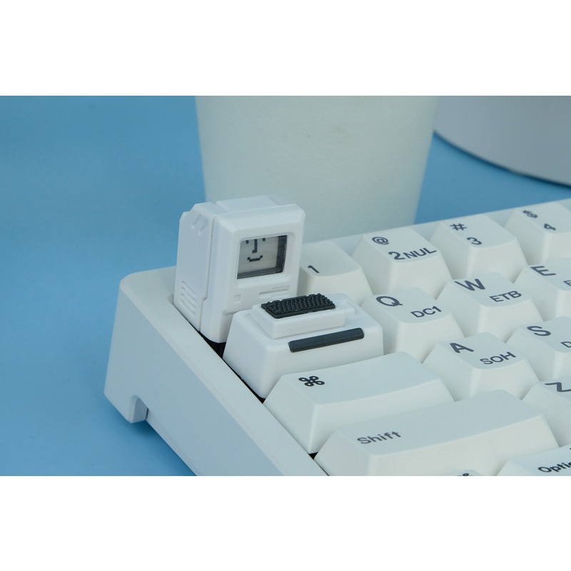Macintosh Keycap คลาสสิกย้อนยุคสไตล์สร้างสรรค์บุคลิกภาพใบหน้าเปลี่ยนแป้นพิมพ์กลแสงส่ง keycap