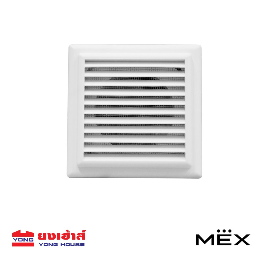MEX ฝาครอบช่องระบายอากาศ ชนิดติดผนัง 4นิ้ว รุ่น MAG100WH 5นิ้ว รุ่น MAG125WH 6นิ้ว รุ่น MAG150WH