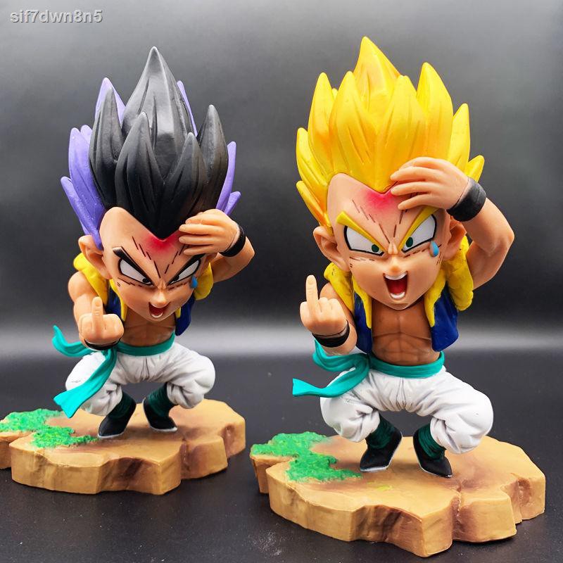 ราคาต่ำสุด Dragon Ball Gotenks Goten Trunks Middle Finger GK Handmade Model Shopee Thailand