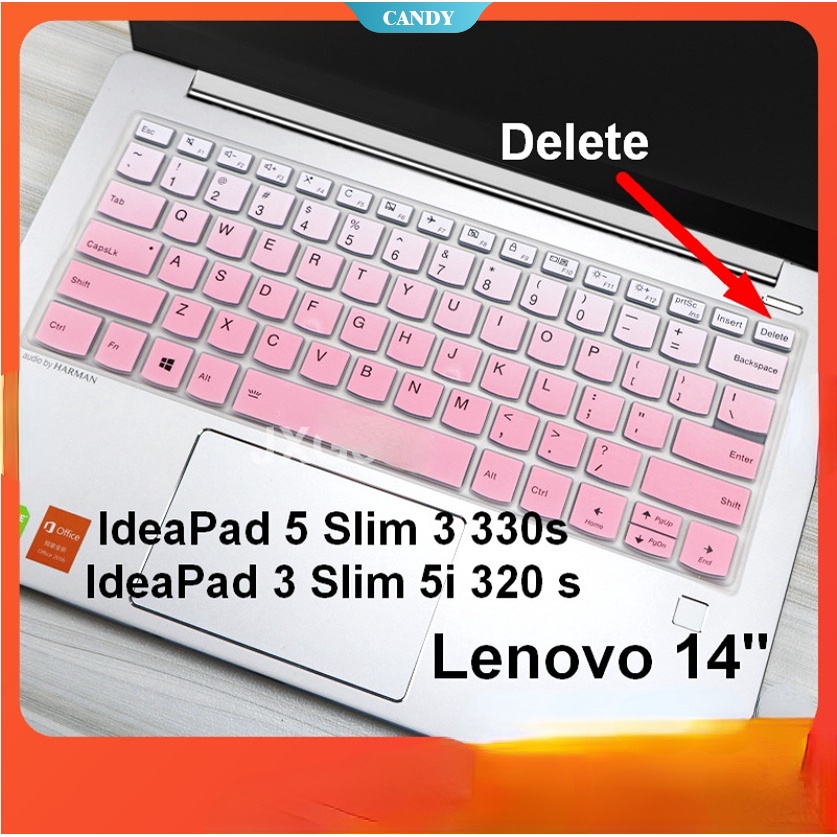 เคสคีย์บอร์ดแล็ปท็อป ซิลิโคนนิ่ม กันฝุ่น 14 นิ้ว สําหรับ Lenovo Ideapad 5 Slim 3 Slim 5i Ideapad 330 330s Ideapad 3 IdeaPad320 s 120s 330c 7000
