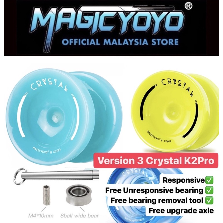 Magicyoyo K2P Crystal yo-yo Butterfly yoyo DNA Finger Spin Beginner Krystal