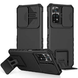 เคสสไลด์ปิดกล้อง สำหรับ Xiaomi Redmi 10 4G กันกระแทก มีขาตั้งในตัวตั้งได้ กันรอยกล้อง ปิดกล้อง Case TPU+PC