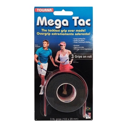 Tourna Grip Mega Tac Overgrip (แพ็คละ 3 อัน)